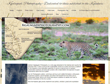 Tablet Screenshot of kgalagadiphotography.com